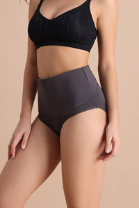 Zivame High Rise Full Coverage Tummy Tucker Hipster Panty - Forge Iron — thumbnail 2